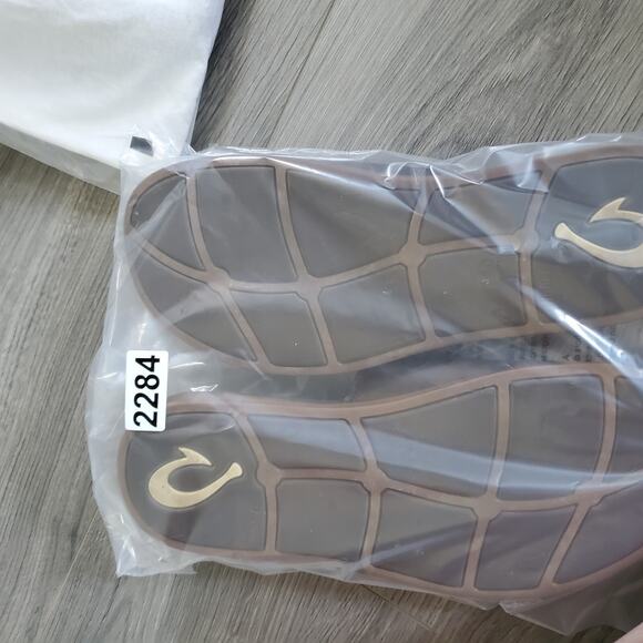 Olukai Sandal Alania Slide Mens 8 Brown Leather Fishing Beach - Picture 8 of 8